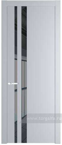 Дверь со стеклом ProfilDoors 20PW Зеркало Grey с молдингом Серебро (Лайт Грей (RAL 870-01))