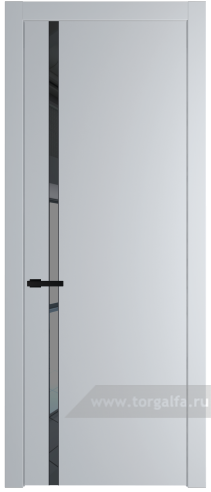 Дверь со стеклом ProfilDoors 21PW Зеркало Grey с молдингом Черный матовый (Лайт Грей (RAL 870-01))