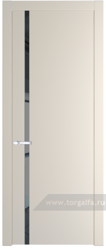 Дверь со стеклом ProfilDoors 21PW Зеркало Grey с молдингом Серебро (Кремовая Магнолия (RAL 120-04))