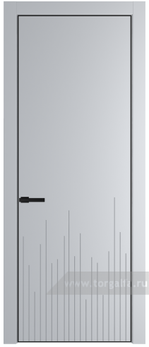 Глухая дверь ProfilDoors 7PA с профилем Черный матовый RAL9005 (Лайт Грей (RAL 870-01))