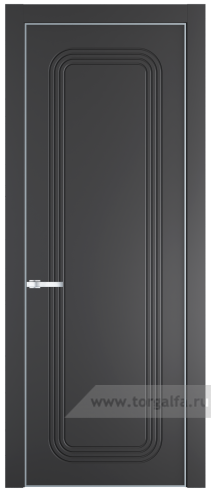 Глухая дверь ProfilDoors 33PA с профилем Серебро (Графит (Pantone 425С))