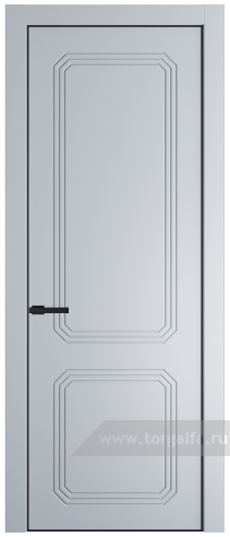 Глухая дверь ProfilDoors 34PA с профилем Черный матовый RAL9005 (Лайт Грей (RAL 870-01))