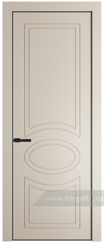 Глухая дверь ProfilDoors 36PA с профилем Черный матовый RAL9005 (Кремовая Магнолия (RAL 120-04))