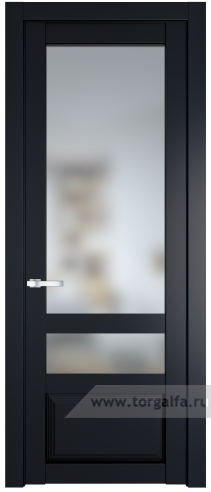 Дверь со стеклом ProfilDoors 2.5.4PD Матовое (Нэви Блу (RAL 7016))