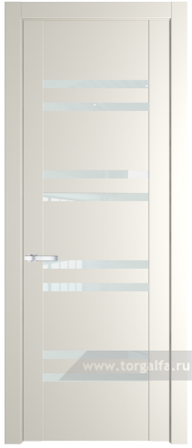 Дверь со стеклом ProfilDoors 1.6P Белый триплекс (Перламутр белый)