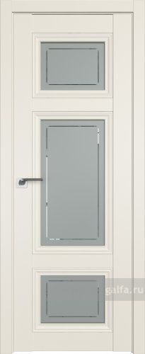 Дверь со стеклом ProfilDoors 2.105U Гравировка 4 (Магнолия Сатинат)