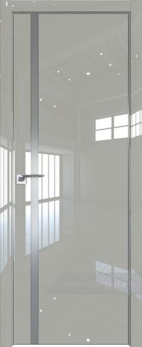 Дверь со стеклом ProfilDoors 21LE Lacobel Серебряный лак с кромкой Серебро (Галька люкс)