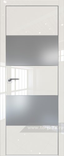 Дверь со стеклом ProfilDoors 22LE Lacobel Серебряный лак с кромкой Серебро (Магнолия люкс)