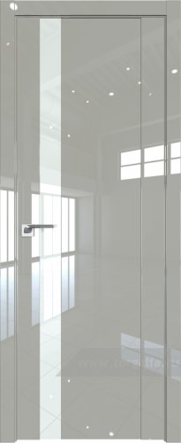 Дверь со стеклом ProfilDoors 62L Lacobel Белый лак (Галька люкс)