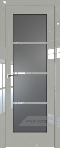 Дверь со стеклом ProfilDoors 119L Графит (Галька люкс)