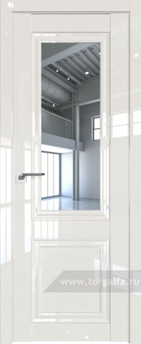 Дверь со стеклом ProfilDoors 123L Прозрачное (Магнолия люкс)