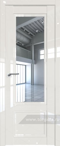 Дверь со стеклом ProfilDoors 129L Прозрачное (Магнолия люкс)