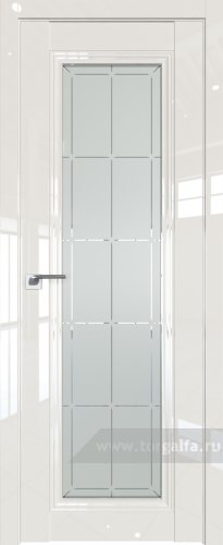 Дверь со стеклом ProfilDoors 2.101L Гравировка 10 (Магнолия люкс)