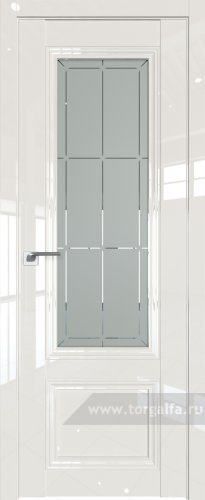 Дверь со стеклом ProfilDoors 2.103L Гравировка 1 (Магнолия люкс)