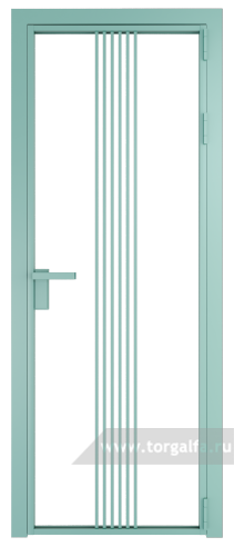 Дверь со стеклом ProfilDoors алюминиевая 18AG с профилем Мята (Прозрачное)