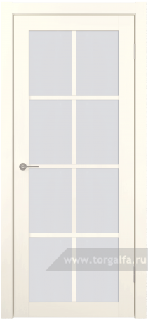 Дверь со стеклом Эмалекс Sonata 12 (Ваниль)